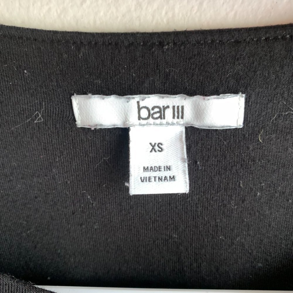 Bar III Black Cropped Long Sleeve Shirt - Picture 3 of 5
